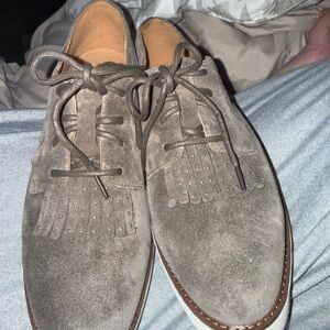 Johnston & Murphy Women’s Gray Suede Oxfords